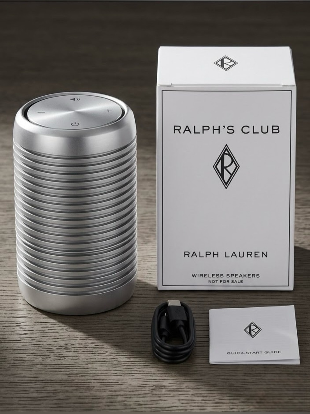 Ralph Lauren Ralph's Club Portable Wireless Speaker - Silver / Gray
